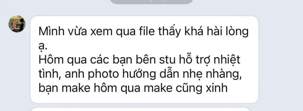 Feedback tin nhắn Minh Trí Studio - ảnh 1