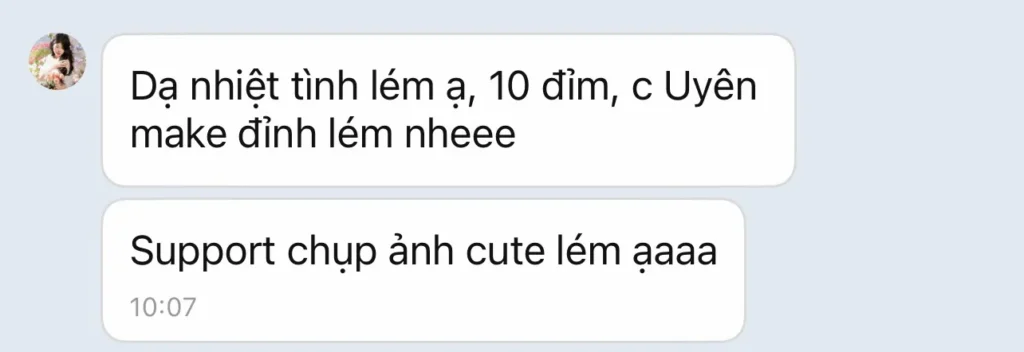 Feedback tin nhắn Minh Trí Studio - ảnh 1