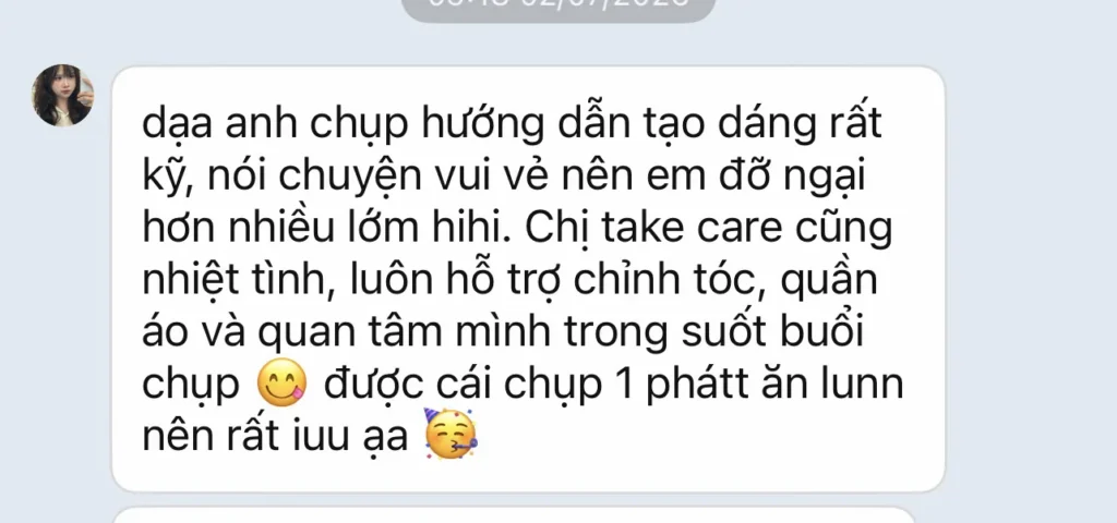 Feedback tin nhắn Minh Trí Studio - ảnh 1