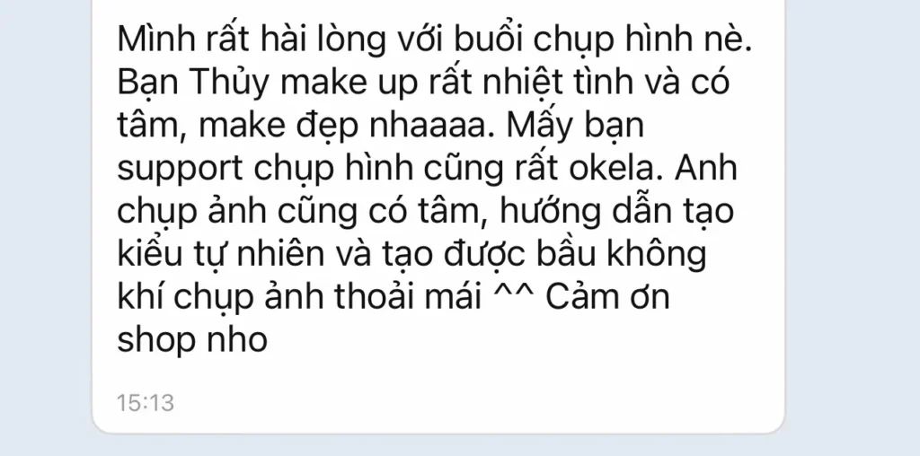 Feedback tin nhắn Minh Trí Studio - ảnh 1