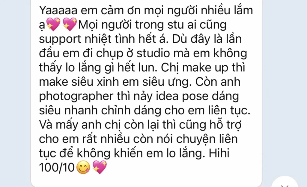 Feedback tin nhắn Minh Trí Studio - ảnh 1
