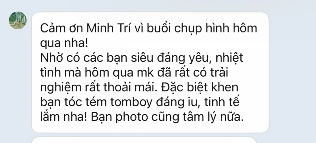 Feedback tin nhắn Minh Trí Studio - ảnh 1