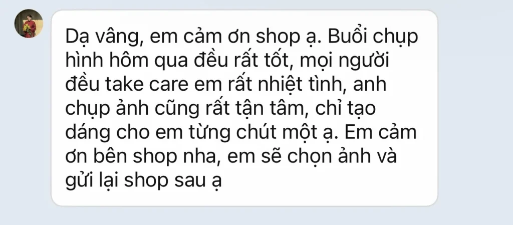 Feedback tin nhắn Minh Trí Studio - ảnh 1