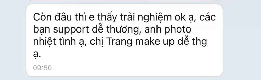 Feedback tin nhắn Minh Trí Studio - ảnh 1